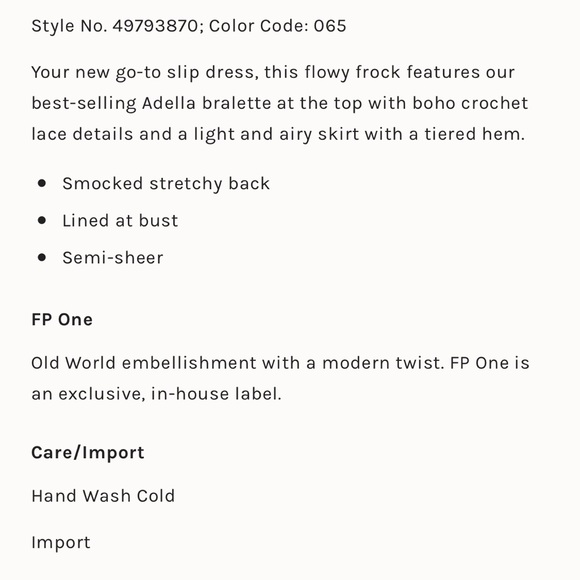 Free People Adella Rose Lace Mini Slip Dress NWT - Picture 8 of 8